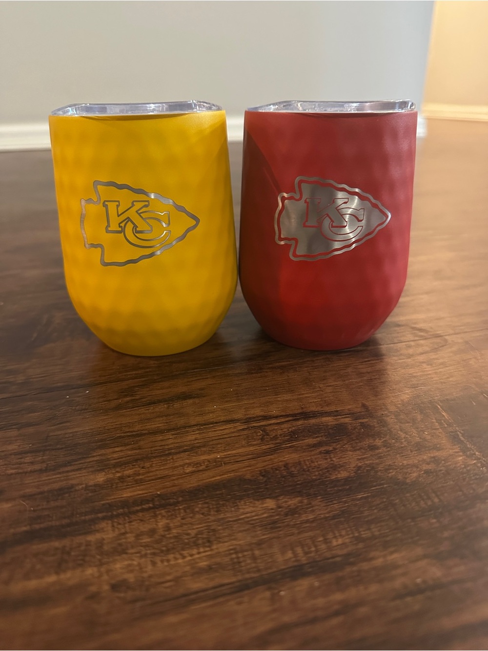 Kansas City Chiefs Stainless Steel Stemless Tumblers - Red & Yellow